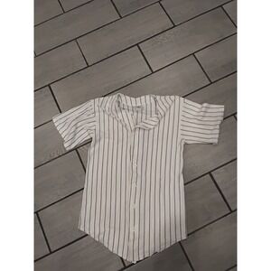 TEAMWORK Athletic Apparel Mens Striped Baseball Jersey Shirt Style 12210 M 38-40